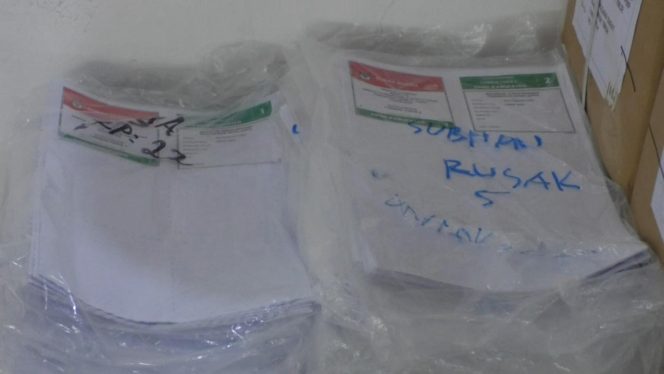 
 Surat Suara Pemilu 2024 d Lotim Banyak Yang Rusak