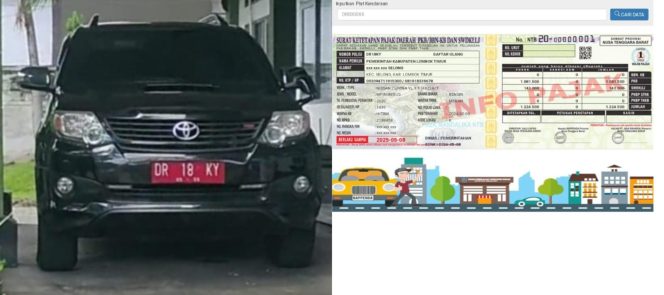 
 Pemda Lotim Diduga Palsukan Plat Kendaraan Dinas
