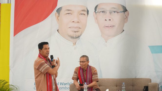 
 Foto : H Khaerul Warisin ( H Iron) dan H Edwin Mengajak semua tim dan relawan untuk menjaga kondusifitas di Lombok Timur selama tahapan pilkada 