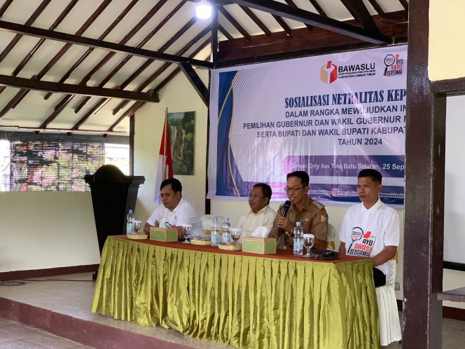 
 Bawaslu Lotim Tegaskan Kades Harus Jaga Netralitas Pada Pilkada 2024