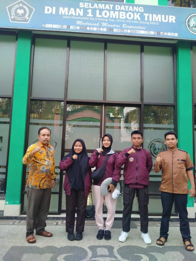 
 Sukseskan KPMN Kemenag RI Di Cibubur, MAN 1 Lotim Kirim Tiga Siswa