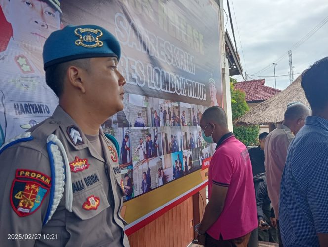 
 Foto : Pelaku Pembunuhan HJ Elong Alamat Pringgebaya Lombok Timur 