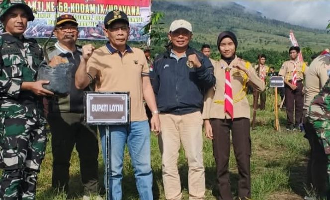 
 Wabup Lotim Lestarikan Alam Dengan Tanam Pohon Bersama TNI