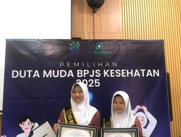 Foto : Dua siswa MAN 1 Lombok Timur Fajro’il Fatehah (XI IPS 2) dan Yasmin Aura (Shalma XI IPS 5) berhasil terpilih sebagai Duta Muda BPJS 2025 tingkat Kabupaten Lombok Timur