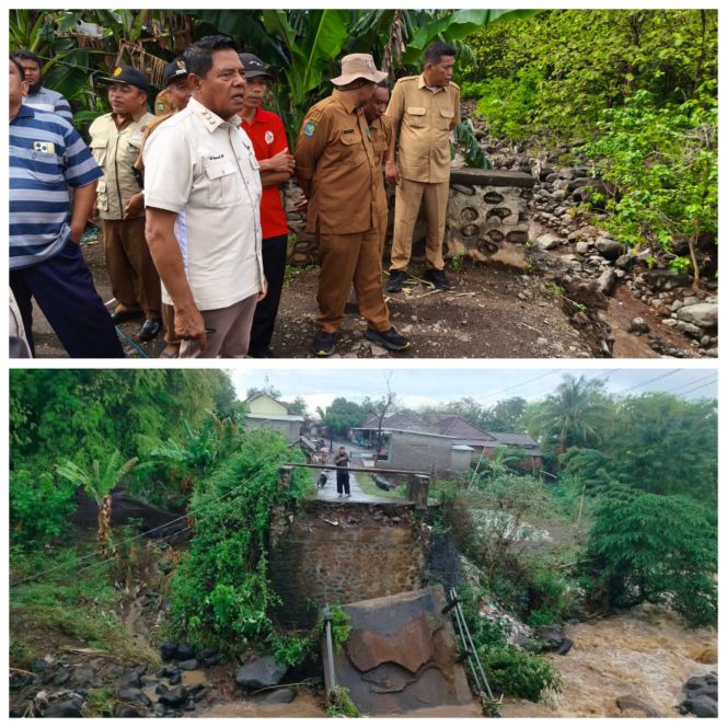 
 Putus Akibat Banjir, Bupati Akan Bangun Jembatan Sementara