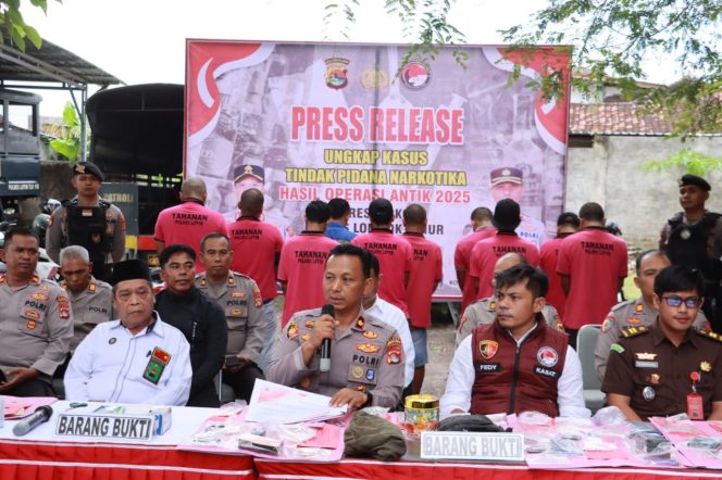 
 Operasi Antik 2025, Satresnarkoba Polres Lombok Timur Ungkap Belasan Kasus Narkotika