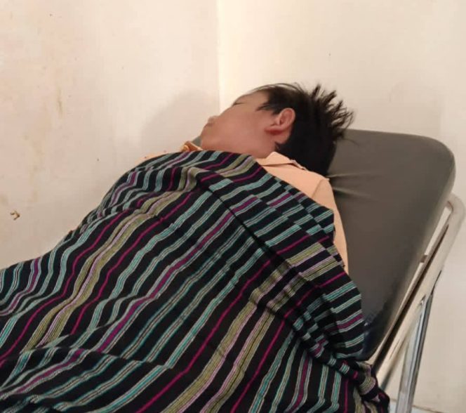 
 Foto : Salah satu siswa yang alami keracunan setelah makan menu MBG