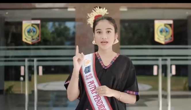 
 Foto : Baiq Azellea Kinantara Halbariz siswa SMAN 1 Selong Finalis Putri Pendidikan NTB 