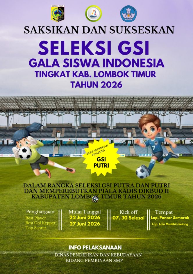 
 Cari Bibit Unggul, Dikbud Lotim Gelar Gala Siswa Indonesia (GSI) Tingkat Kabupaten