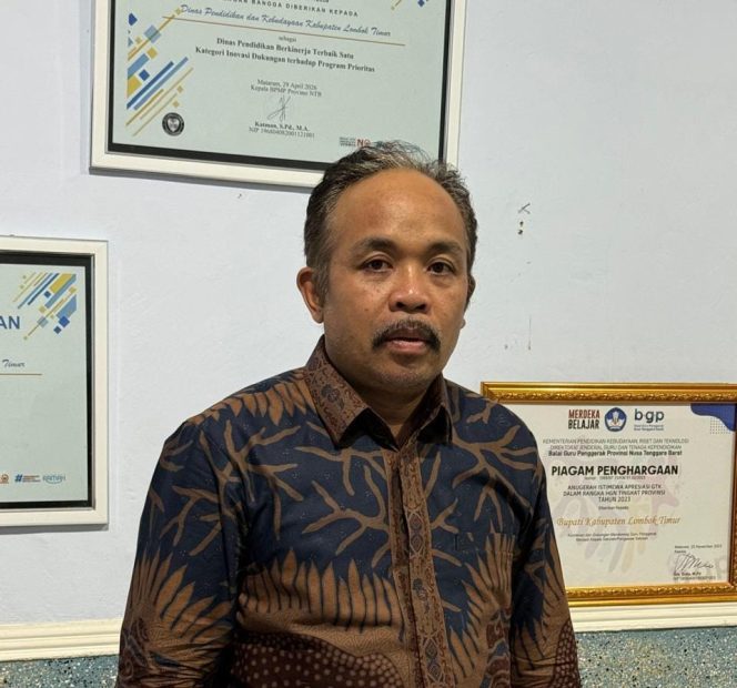 
 Foto : Kepala Dinas Pendidikan dan Kebudayaan lombok timur ( M Nurul Wathoni)