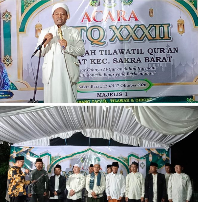 
 MTQ XXXII Tingkat Kecamatan Sakra Barat Resmi Dibuka, Dewan Hakim Diambil Sumpah